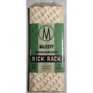 Majesty Mercerized Rick Rack Size 29 Vintage 3 Yards New